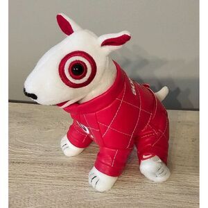 TARGET Dog Mascot‎ Spot Bullseye 6" Plush Puppy NASCAR F1 Racing Suit New